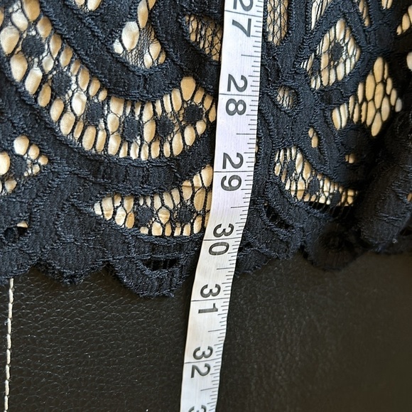 Free People One Million Lovers Black Lace Deep V Neck Mini Dress Size 2 - Picture 15 of 15